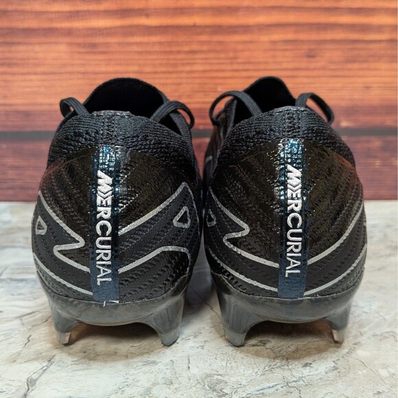 Nike Zoom Mercurial Vapor 15 Elite FG Men's 7.5 Shadow Pack Black Soccer Cleats - Picture 6 of 8